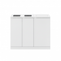 Bica 955 affaldsbeholder 2x65 + 2x45 liter med hylder og låg hvid