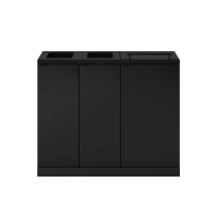 Bica 955 affaldsbeholder 2x65 + 2x45 liter med hylder og låg sort