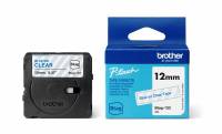 Brother BTAG-L33 12mm labeltape, Blå på klar 12mm