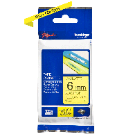 Brother tape TZe611 6mm sort på gul