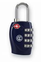 Carlton TSA lås, godkendt lås af flyselskabernes sikkerhedskontrol, blå