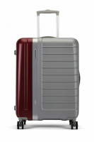 Carlton Duo-tone hardcase kuffert 79cm sølv og rød