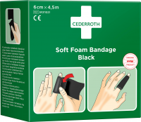 Cederroth Soft Foam Bandage Sort 6cm x 4,5meter