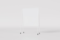 Chat Board Coach magnetisk mobil glastavle 120x120cm Pure White