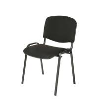 Comfort Basic kantinestol med sort stof og sort stel