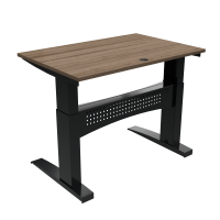 ConSet 501-11 hæve-sænke bord 120x80cm valnød med sort stel