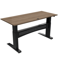 ConSet 501-11 hæve-sænke bord 180x80cm valnød med sort stel