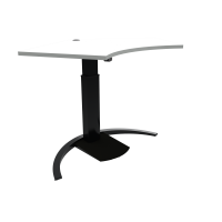 ConSet 501-19 hæve-sænke bord 138x92cm hvid med sort stel
