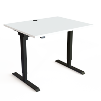 ConSet 501-20 hæve-sænke bord 100x80cm hvid med sort stel