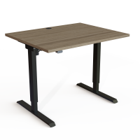 ConSet 501-20 hæve-sænke bord 100x80cm valnød med sort stel