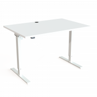 ConSet 501-20 hæve-sænke bord 120x80cm hvid med hvidt stel