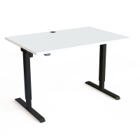 ConSet 501-20 hæve-sænke bord 120x80cm hvid med sort stel