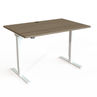ConSet 501-20 hæve-sænke bord 120x80cm valnød med hvidt stel