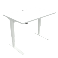 ConSet 501-43 hæve-sænke bord 120x80cm hvid med hvidt stel