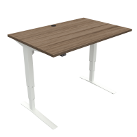 ConSet 501-43 hæve-sænke bord 120x80cm valnød med hvidt stel
