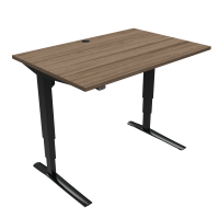 ConSet 501-43 hæve-sænke bord 120x80cm valnød med sort stel