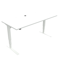 ConSet 501-43 hæve-sænke bord 180x80cm hvid med hvidt stel