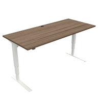 ConSet 501-43 hæve-sænke bord 180x80cm valnød med hvidt stel
