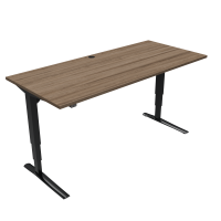 ConSet 501-43 hæve-sænke bord 180x80cm valnød med sort stel