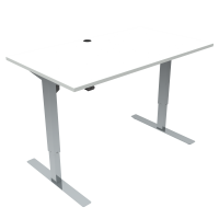 ConSet 501-47 hæve-sænke bord 140x80cm hvid med krom stel