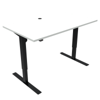 ConSet 501-47 hæve-sænke bord 140x80cm hvid med sort stel