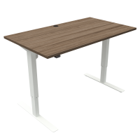 ConSet 501-47 hæve-sænke bord 140x80cm valnød med hvidt stel