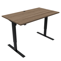 ConSet 501-47 hæve-sænke bord 140x80cm valnød med sort stel