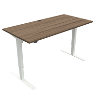 ConSet 501-47 hæve-sænke bord 160x80cm valnød med hvidt stel