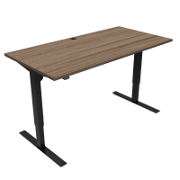 ConSet 501-47 hæve-sænke bord 160x80cm valnød med sort stel