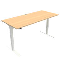 ConSet 501-47 hæve-sænke bord 180x80cm bøg med hvidt stel