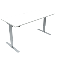 ConSet 501-47 hæve-sænke bord 180x80cm hvid med krom stel