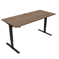 ConSet 501-47 hæve-sænke bord 180x80cm valnød med sort stel