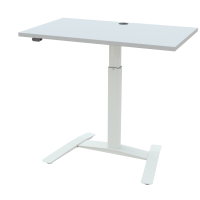 ConSet 501-9 hæve-sænkebord 100x60cm hvid med hvidt stel