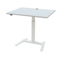 ConSet 501-9 hæve-sænkebord 100x80cm hvid med hvidt stel