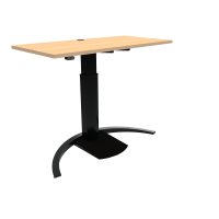 ConSet Design hæve-sænke bord 120x60cm bøg med sort stel
