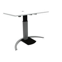 ConSet Design hæve-sænke bord 120x60cm hvid med sølv stel