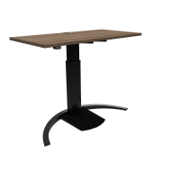 ConSet Design hæve-sænke bord 120x60cm valnød med sort stel