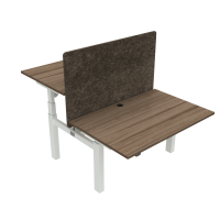 ConSet 501-88 dobbelt hæve-sænkebord 120x80 cm valnød med hvidt stel