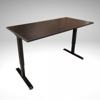 ConSet hæve-sænkebord 160x80cm sort bordplade på sort stel