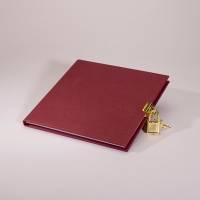 Dagbog med lås 16,5x16,5cm med 96 sider vinrød