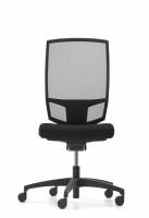 Dauphin Just mesh kontorstol med synkron vip og høj netryg sort