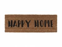 Dørmåtte med tekst Happy Home 25x25cm brun