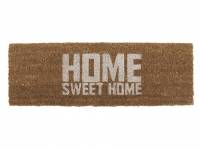 Dørmåtte med tekst Home Sweet Home 25x2cm brun og hvid