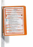 Durable Vario magnetisk registersystem A4 til væg med 5 lommer Orange