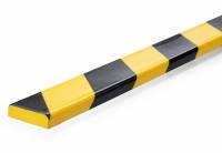 Durable fleksibel vægbeskytter selvklæbende S10 1m sort-gul