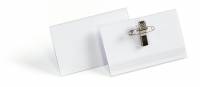 Durable kongresmærke 54x90 mm med nål/klemme rpet klar