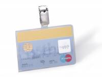 Durable kortholder til 1 ID kort med stropklemme