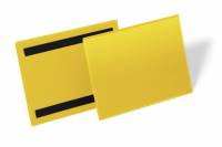 Durable lagerlomme med magnetstrips A5 tværformat gul