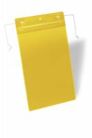 Durable lagerlomme med wirebeslag  A4 højformat gul