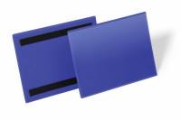 Durable lagerlomme med magnet strips A5 tværformat blå